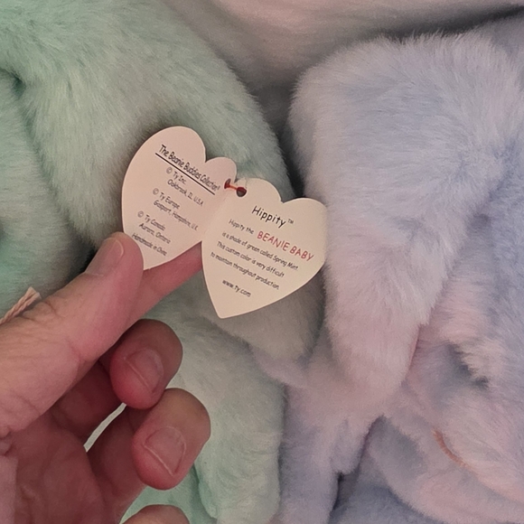 TY-Beanie Buddies Bunnies Rabbit Set Of 5 - Picture 3 of 3